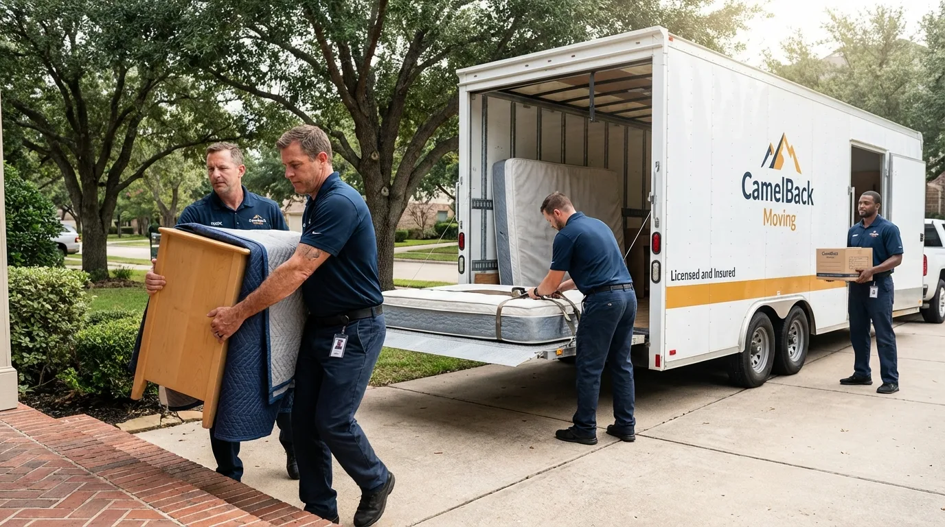 Crew loading residential truck for cross-state move from Billings, MT