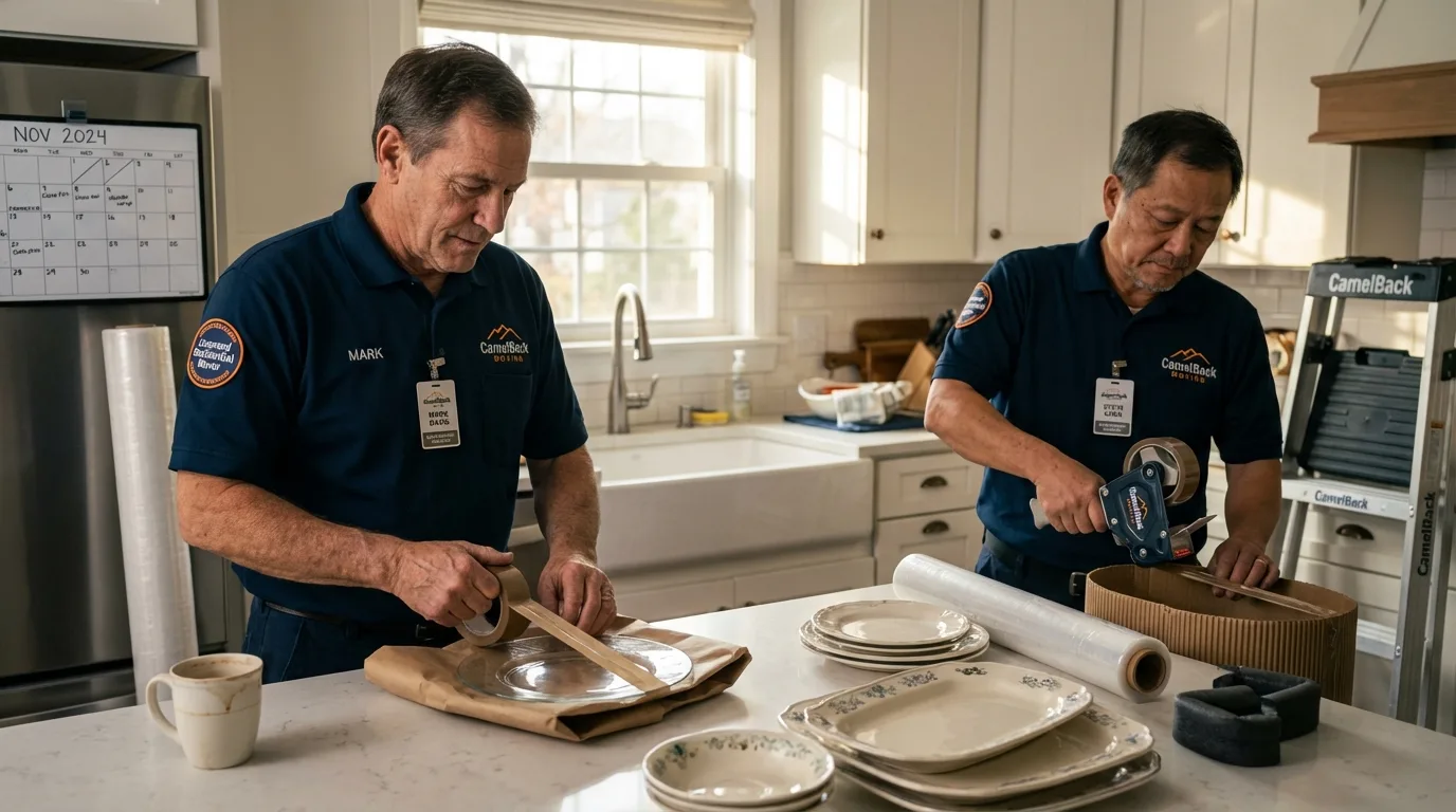Professional crew packing kitchen dishware in Billings, MT